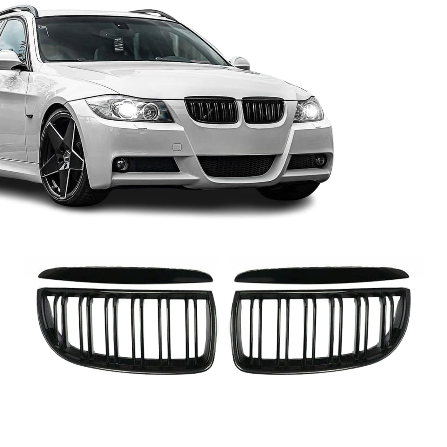 Njurar E90/E91 Blank Svart dubbelribbade (06-08) Pre Lci