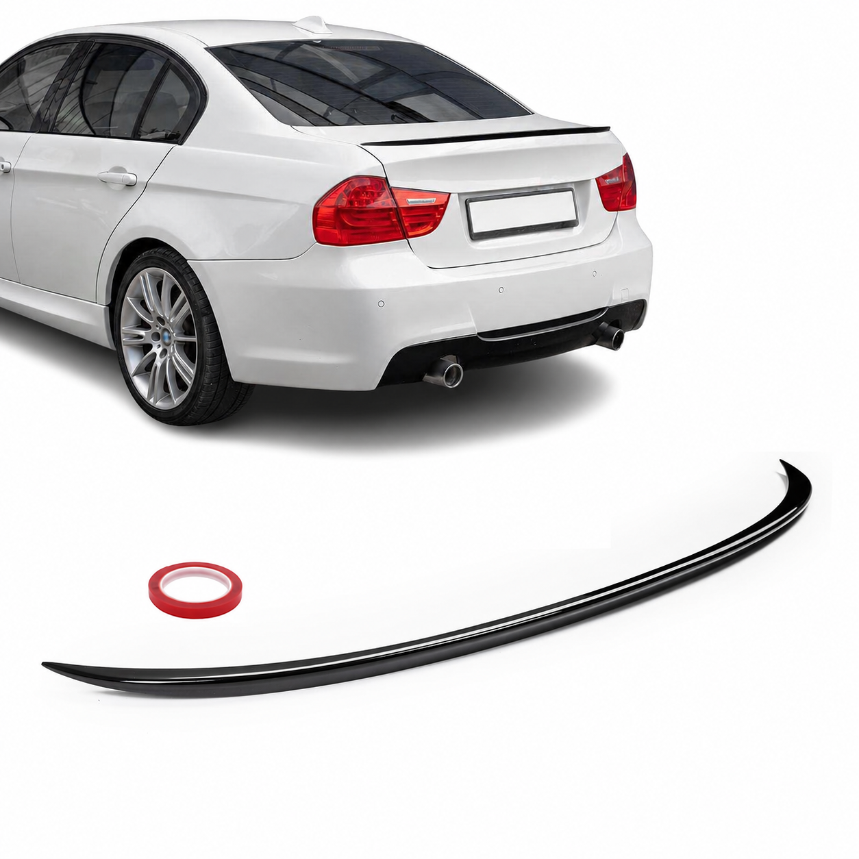 M performance vinge E90 Blank svart (05-11)