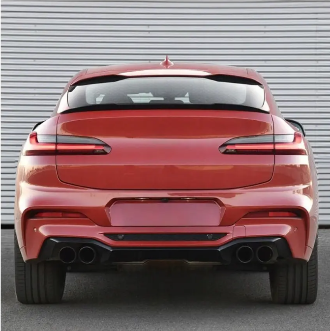 Competition stil Bakluckespoiler för BMW X4 G02 (18-25), blank svart