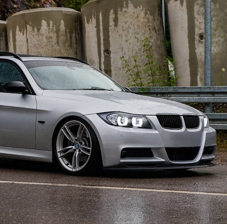 Frontläpp E90/E91 M sport Blank svart (05-08) Pre lci