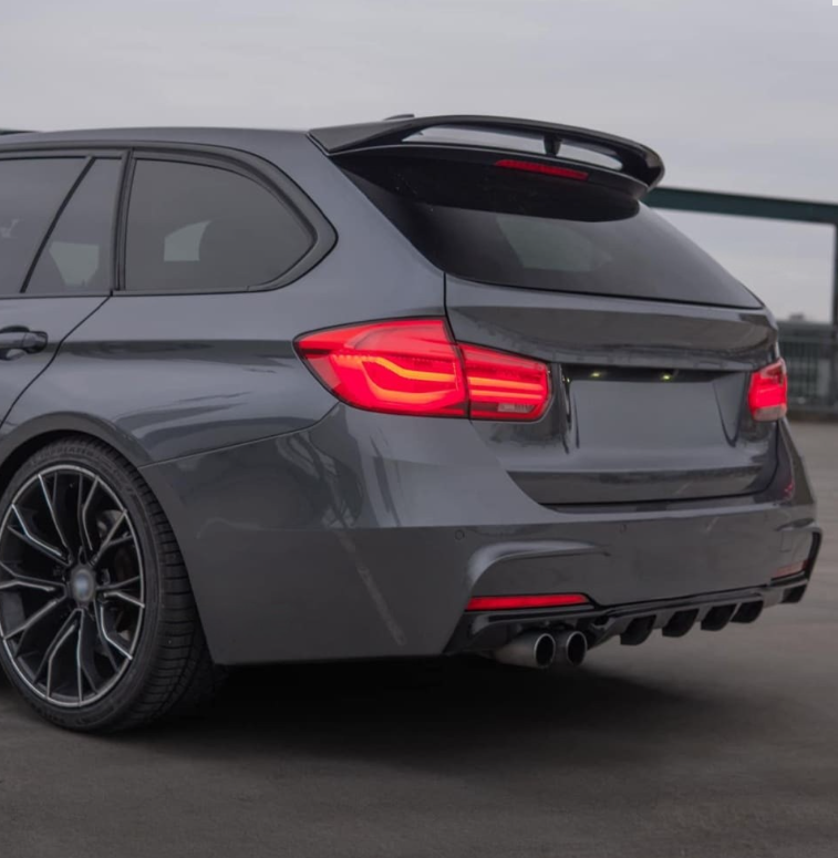 Diffuser bak F30/F31 M-Sport dubbel vänster blank svart (11-18)