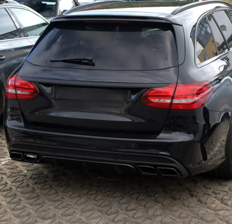 C63 style Takvinge Mercedes S205 / W205 Blank svart (14-21)