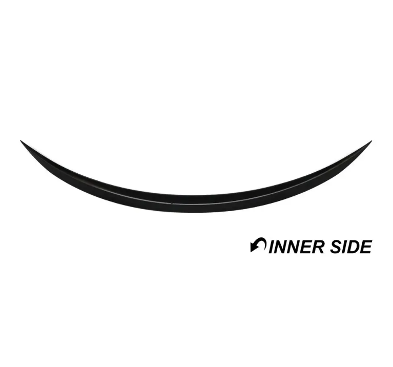 C63-stil Bakluckespoiler för Mercedes C205 coupé (15-23), blank svart