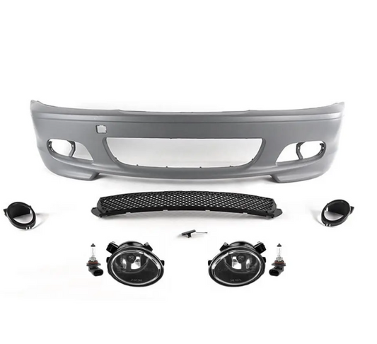 M-Tech Främre stötfångare för BMW E46 (99-06) coupé / cabrio, med klar Dimljus