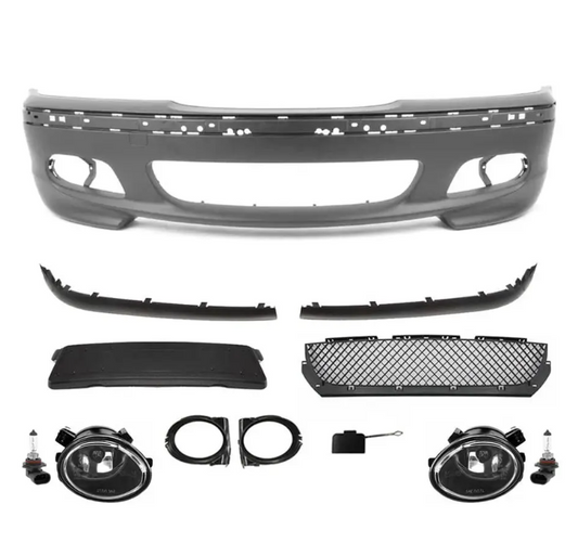 M-Tech 2 Främre stötfångare för BMW E46 sedan / touring (98-05), med klar Dimljus
