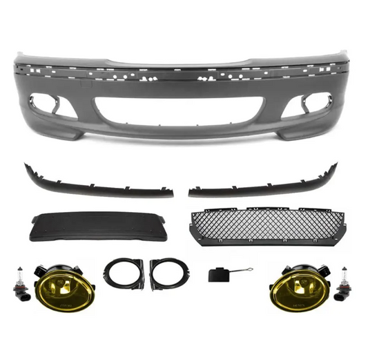 M-Tech 2 Främre stötfångare för BMW E46 sedan / touring (98-05), med gul Dimljus