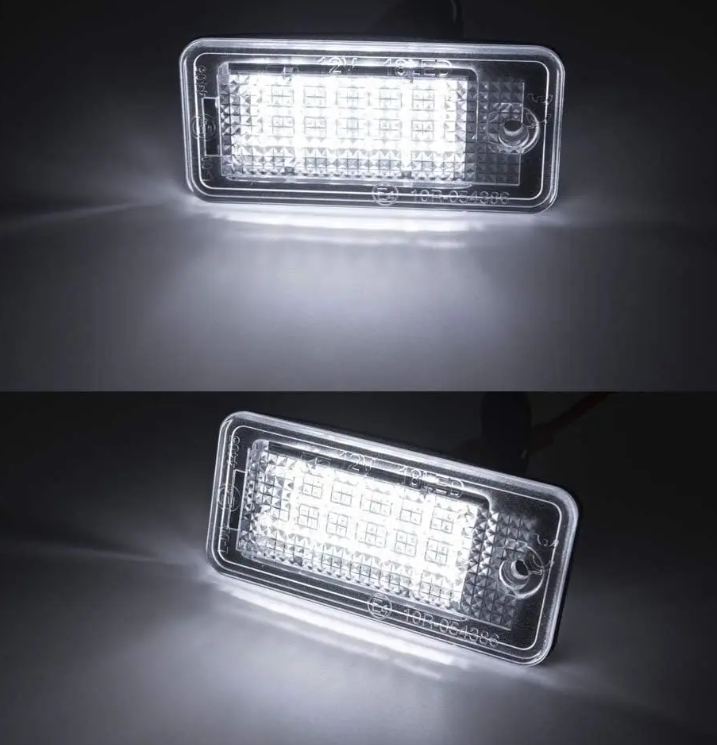 LED-nummerskyltsbelysning för Audi A6 C6 modeller