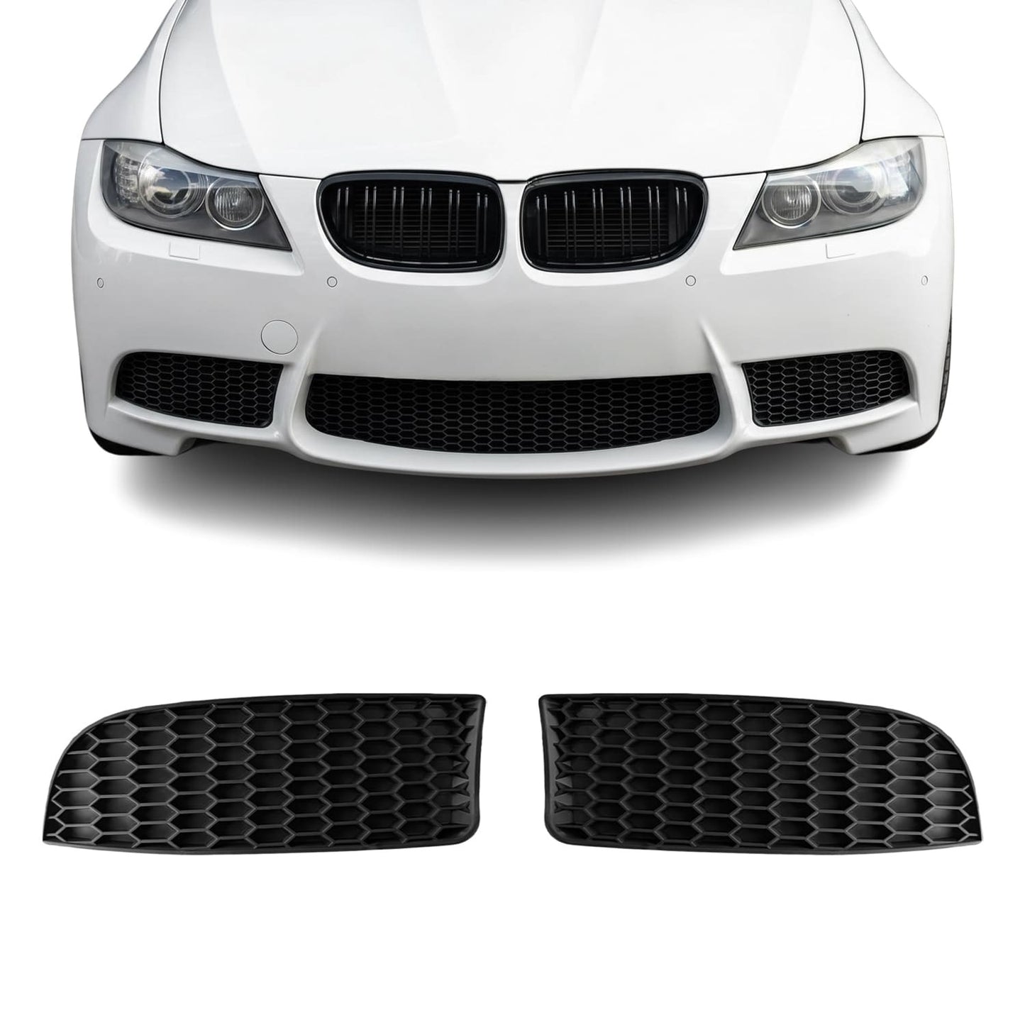 Dimljus Delete Grill / Skydd sats för BMW E90 / E91 / E92 / E93 med M3-stil stötfångare
