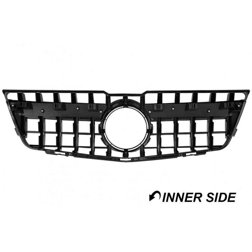 Panamericana GT-stil Frontgrill för Mercedes GLK X204 (08-12) pre-facelift, svart + krom