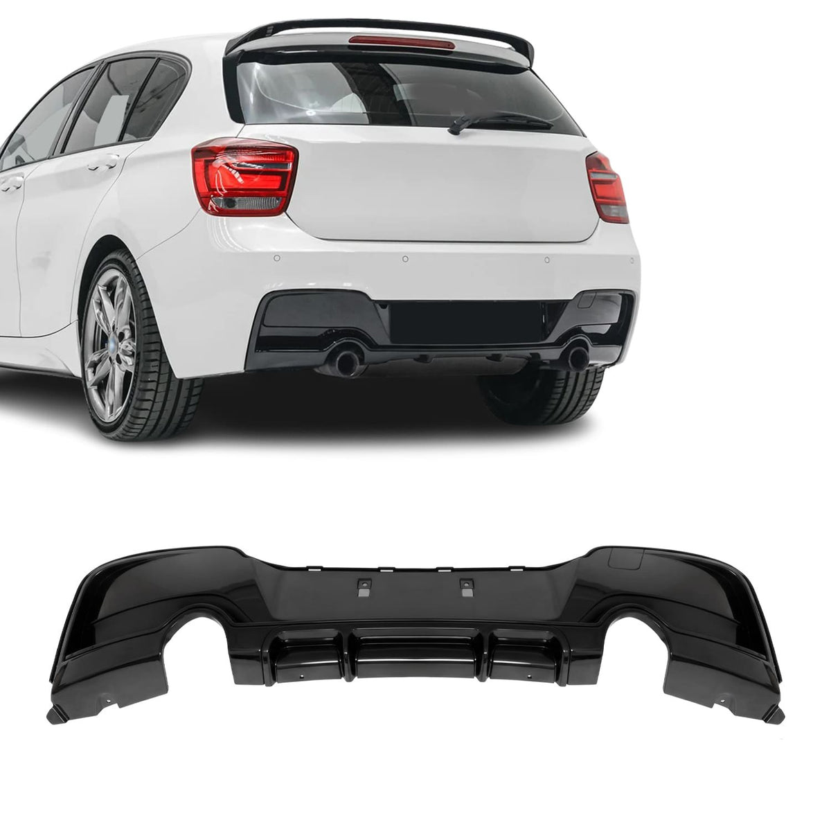 Prestanda Diffuser för BMW F20 / F21 PRE-LCI (M135i), blank svart