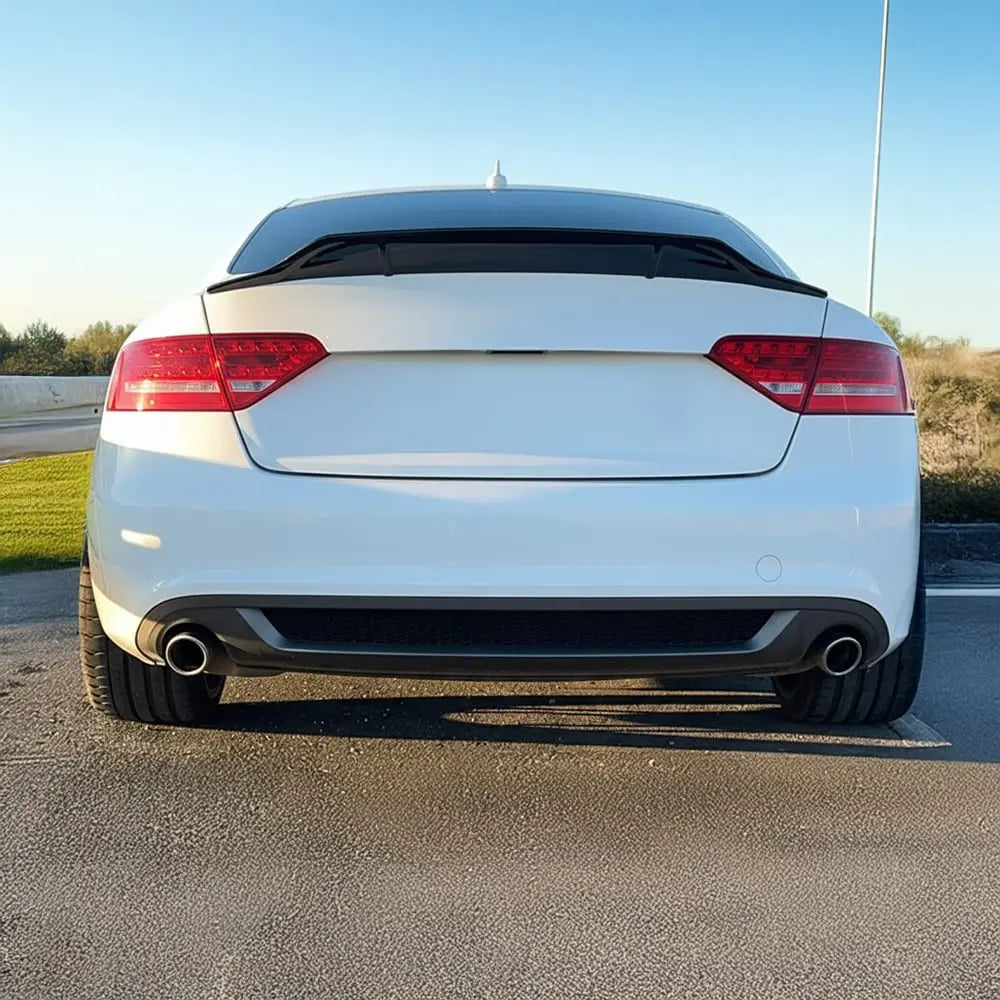 R-stil Bakluckespoiler för Audi A5 B8 coupé (07-16), blank svart