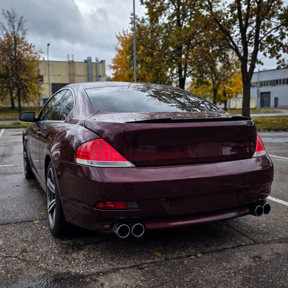 V-style Spoiler för BMW E63 Coupe (03-07) PRELCI, blank svart