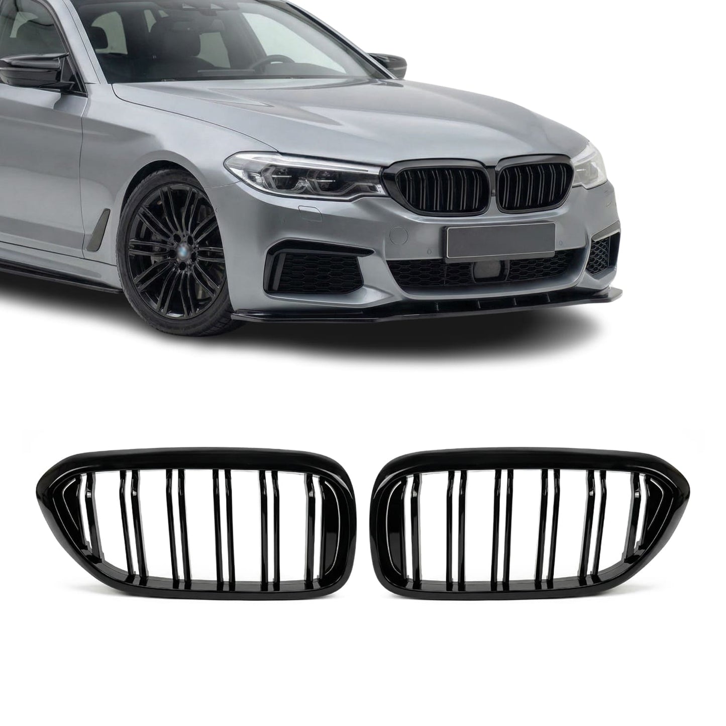 Njurar dubbelribbade G30/G31 Blank svarta (17-20) Pre Lci