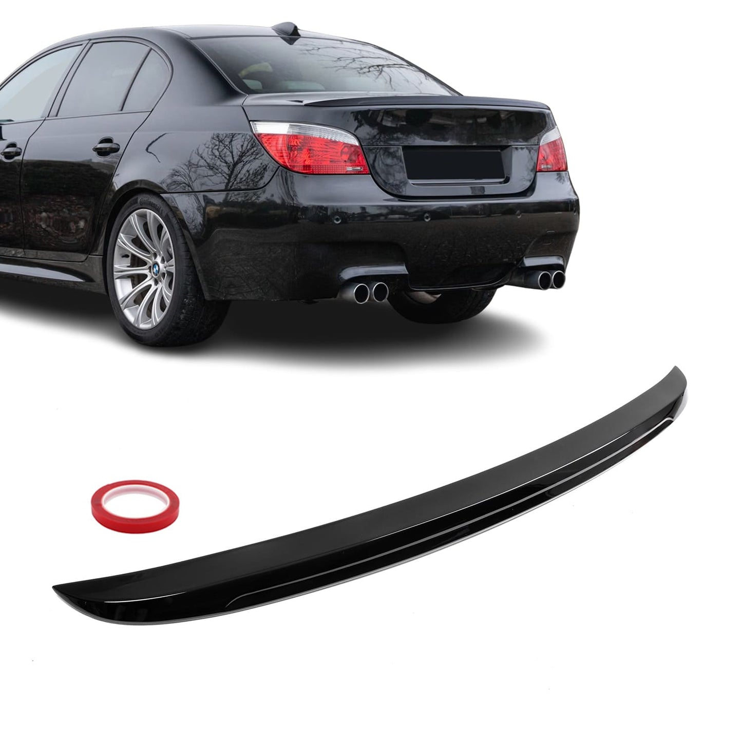 M5 style vinge E60 Blank Svart (03-10)