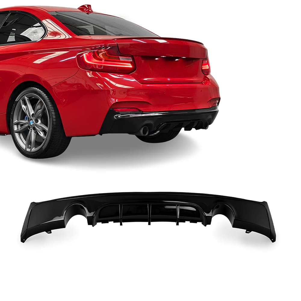 Diffuser BMW F22 / F23 (235/240) M-Sport Blank svart