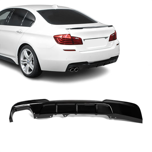 Diffuser bak F10/F11 dubbel vänster M-Sport Blank svart (11-17)