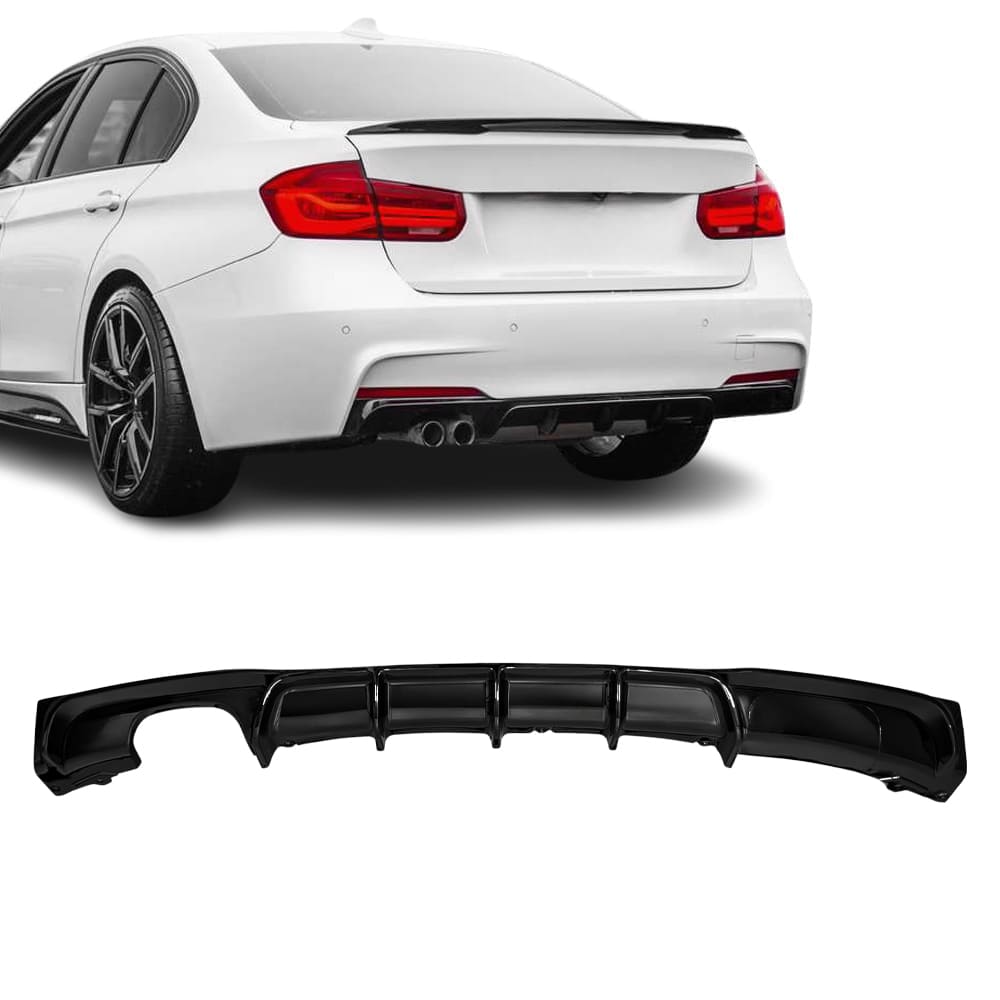 Diffuser bak F30/F31 M-Sport dubbel vänster blank svart (11-18)