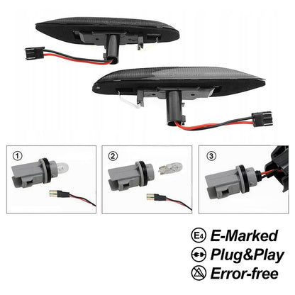 Dynamiska LED sidoblinkers för BMW E60/E61 (03-10) tonade