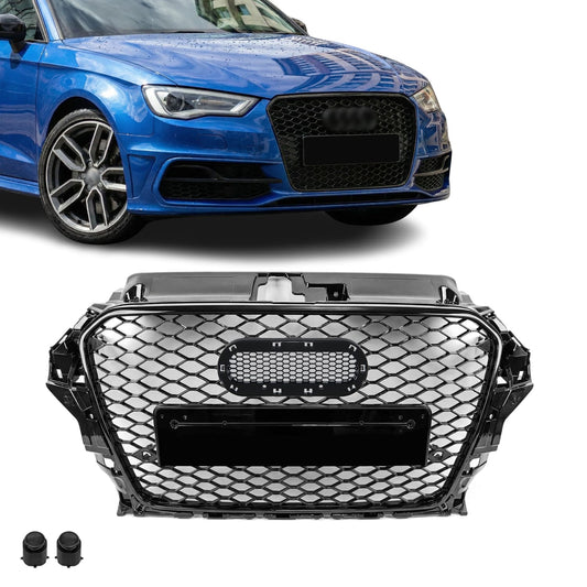 RS Look Grill Audi A3 8V / S3 8V Pre facelift Blank svart (12-16)
