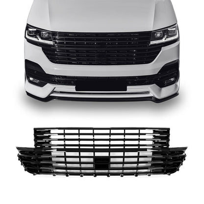 Främre grill utan emblem för VW T6.1 (19-) blank svart