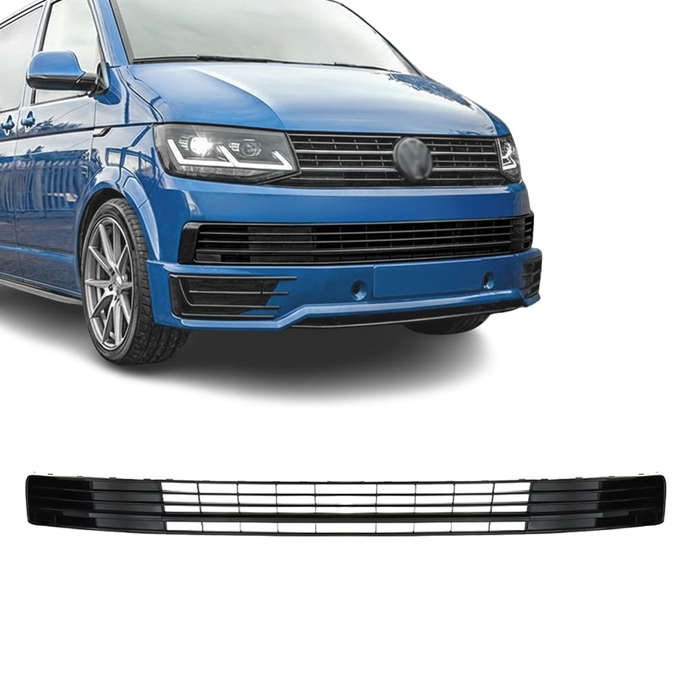 Nedre stötfångargaller Volkswagen Transporter T6 (2015–2019) Blank Svart utan pdc