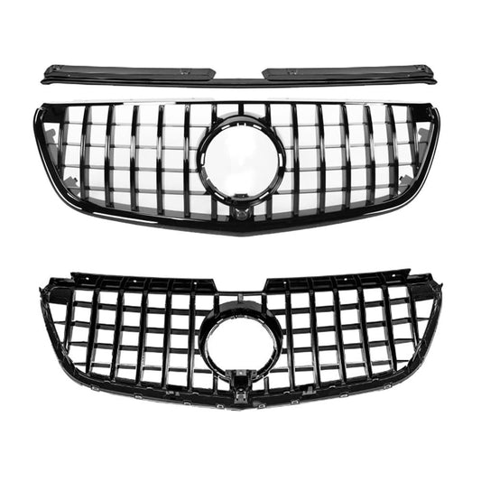 GT R Panamericana style Grill Mercedes Vito W447 Blank svart (14-19)