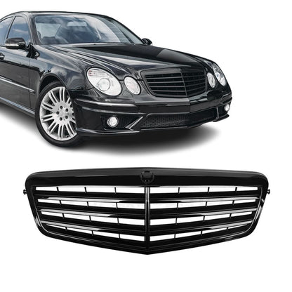 Grill Mercedes E-Klass W211 facelift Blank svart (06-09)