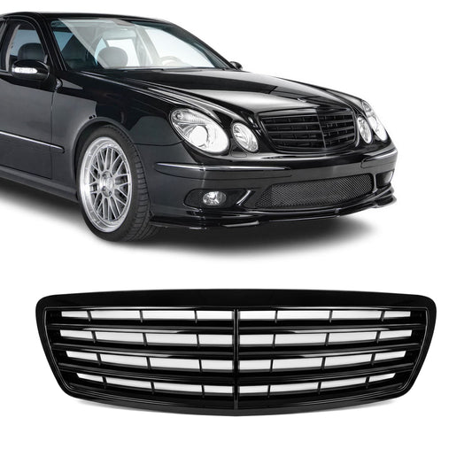 Grill Mercedes E-Klass W211/S211 Pre Facelift Blank svart (03-06)