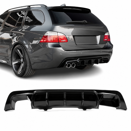 WR Bak Diffuser för BMW E60 / E61 med M-Pack, blank svart