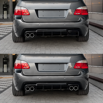 WR Bak Diffuser för BMW E60 / E61 med M-Pack, blank svart