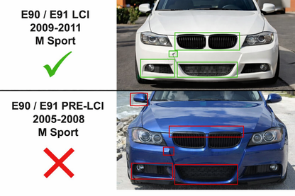 Front Splitters E90/E91 (08-11) LCI M sport