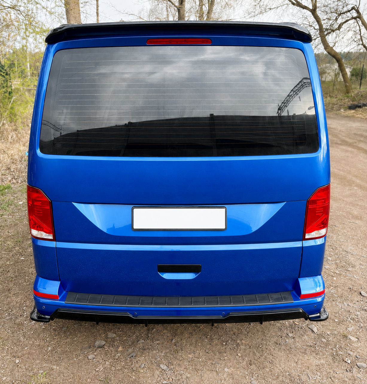 MX style bakre diffuser + Bak sido diffuser Volkswagen Transporter T6/T6.1 Blank Svart
