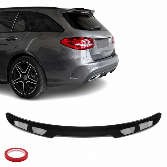 MX-Style Takspoiler för Mercedes S205 (W205) Kombi, blank svart