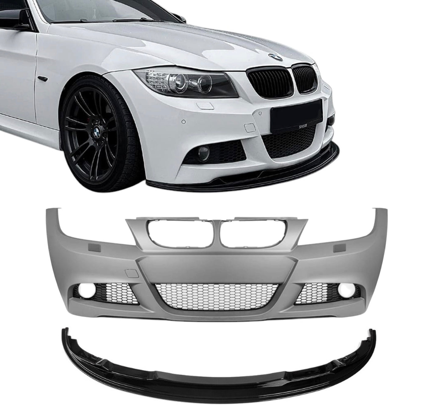 BMW E90/E91 M-Sport front (08-11) Lci + Frontläpp