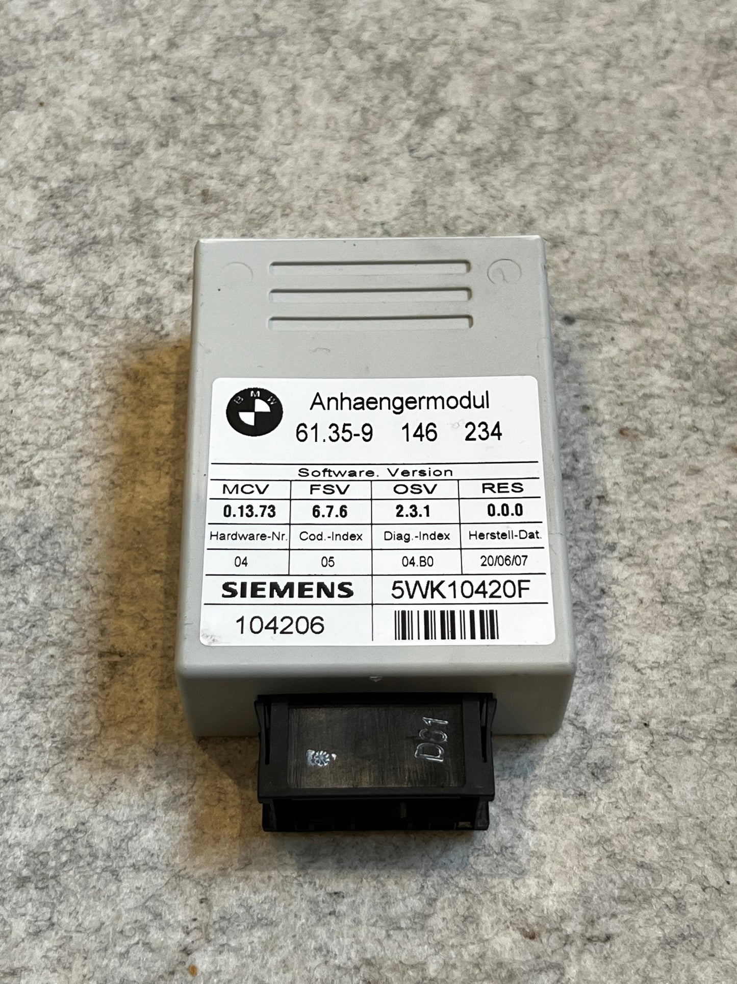 Anhaengermodul (Dragkroks modul) art:61359146234