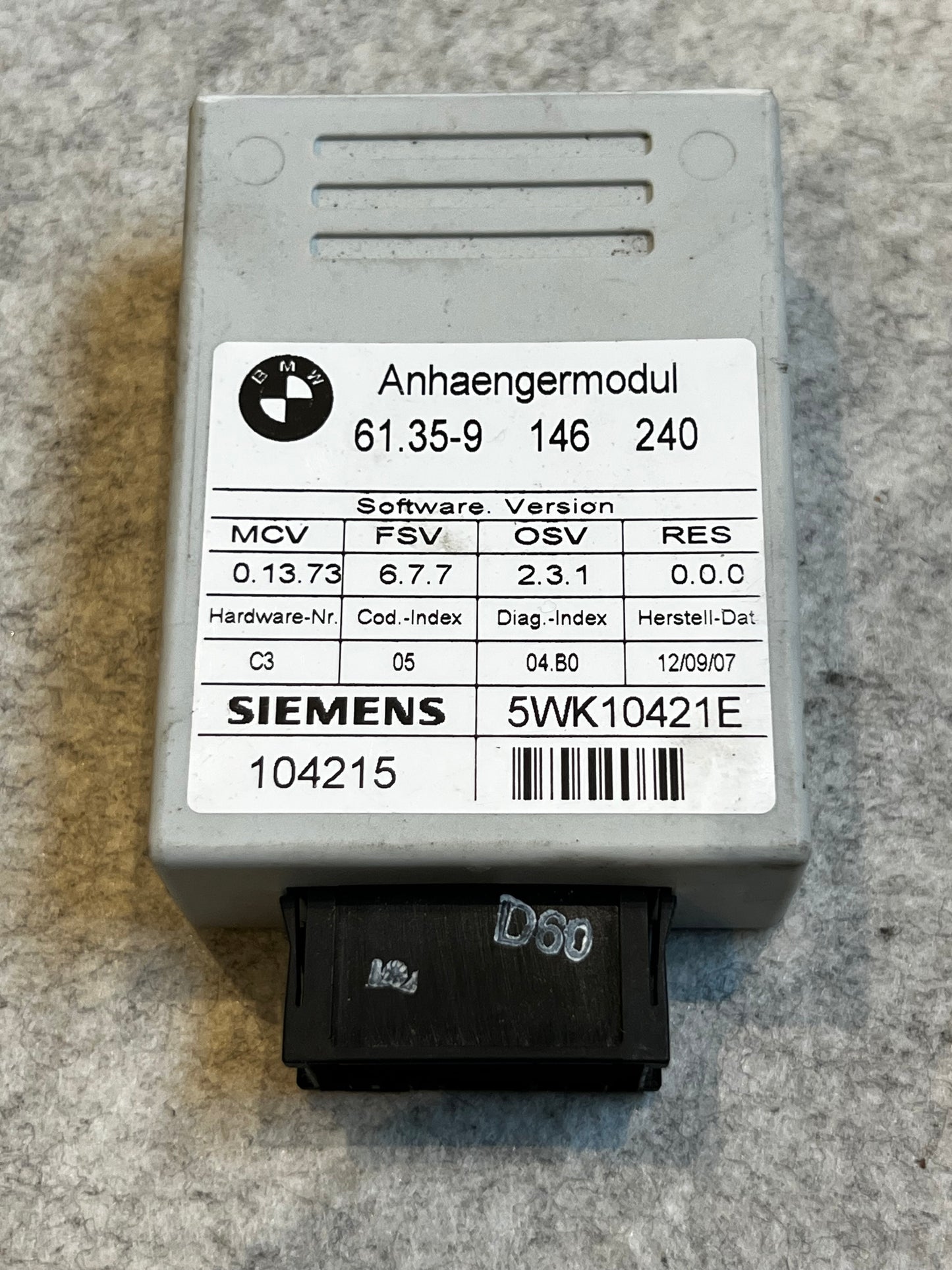 Anhaengermodul (Dragkroks modul) art:61359146240