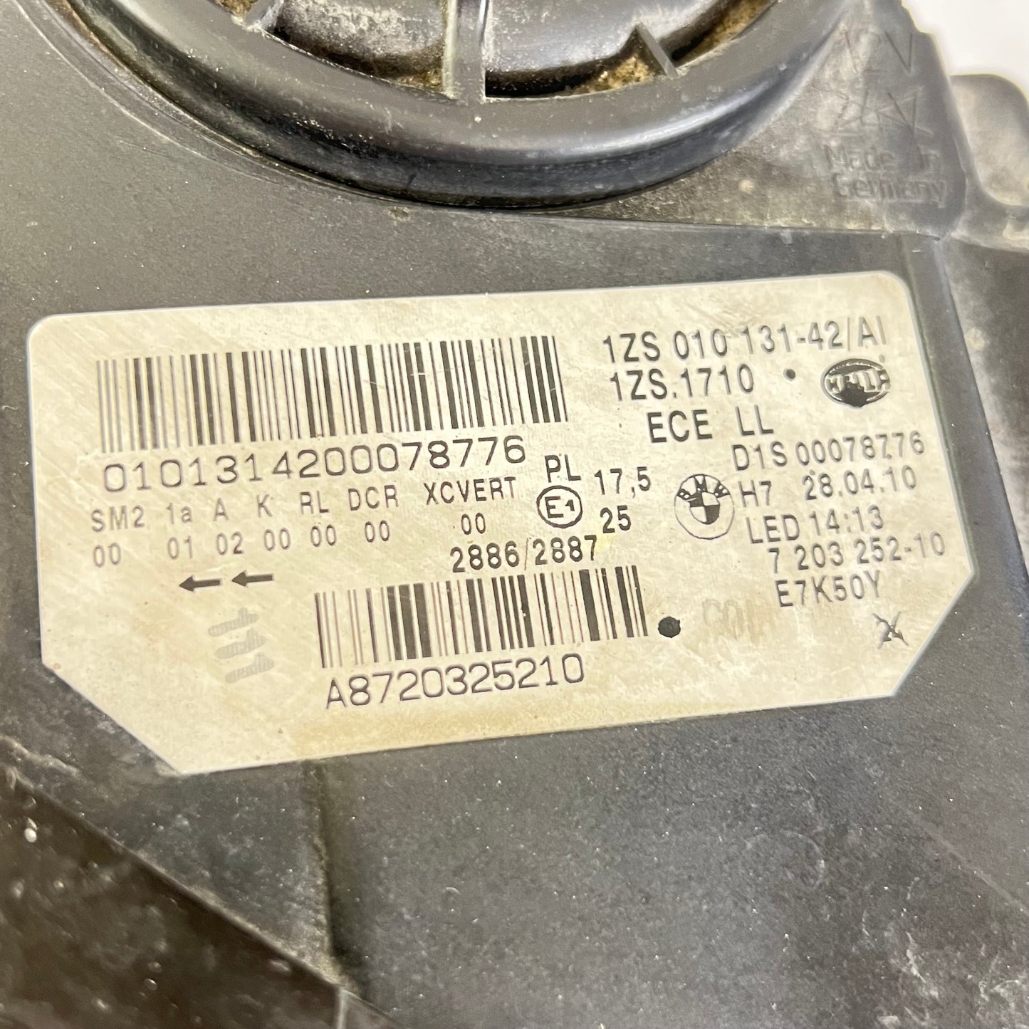 Framlykta höger kurvljus Bmw F10 / F11 2010-2014 Pre Lci art: 720325210