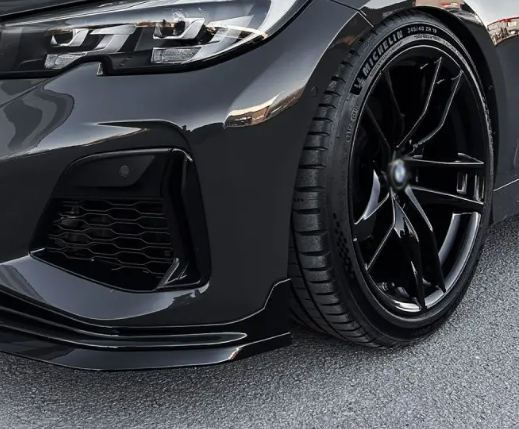 M340-stil Främre stötfångare Dimljus delete Grill sats för BMW G20 / G21 (18-22), blank svart