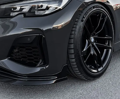 M340-stil Främre stötfångare Dimljus delete Grill sats för BMW G20 / G21 (18-22), blank svart
