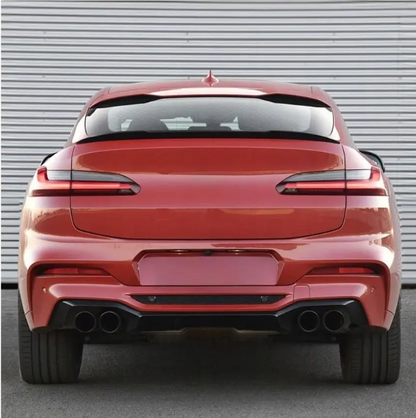 Competition stil Bakluckespoiler för BMW X4 G02 (18-25), blank svart