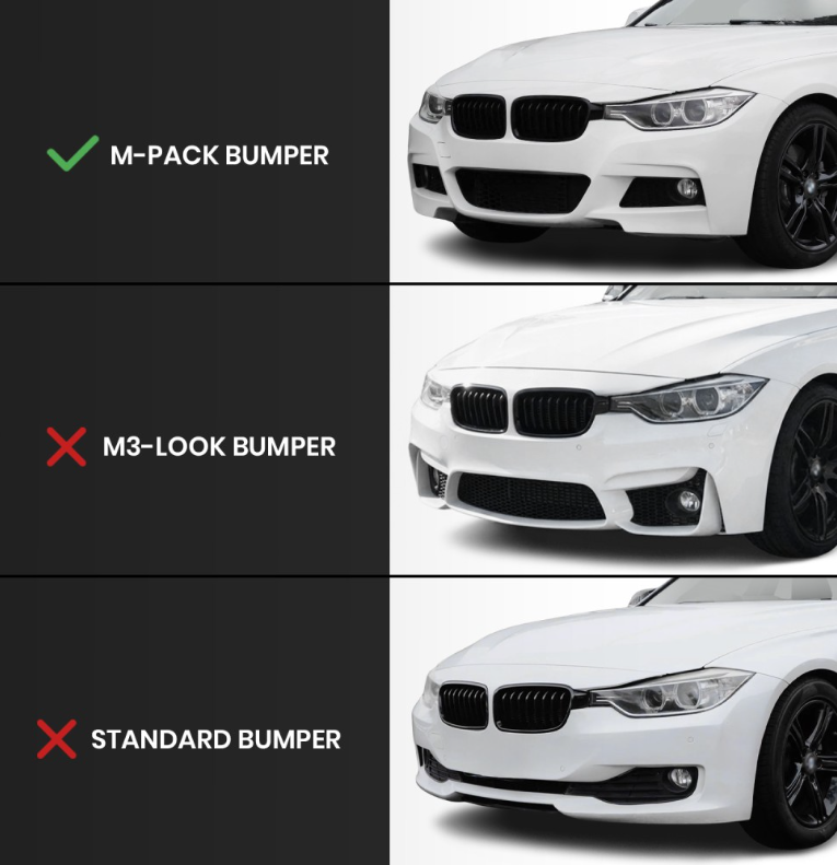 Performance Kit för F30/F31 (316/318/320) M-Sport Blank svart (11-18)