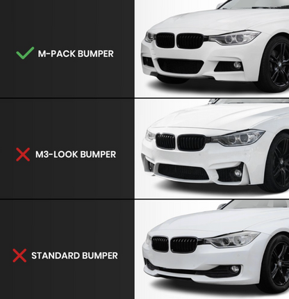 Performance Kit för F30/F31 (316/318/320) M-Sport Blank svart (11-18)
