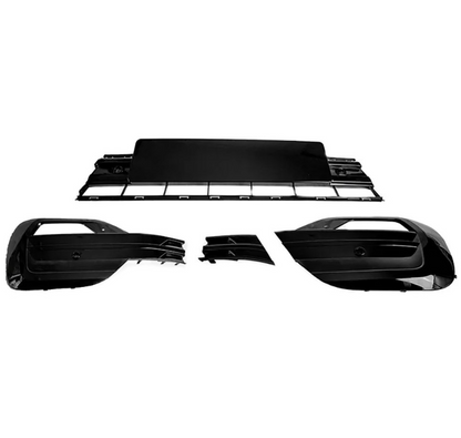 Frontgrill övre + nedre grill VW Transporter T6.1 (2019–2024) Blank Svart
