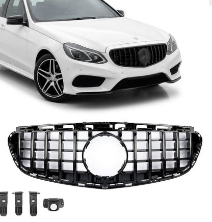 Grill Mercedes W212 / S212 facelift Blank svart (13-16)