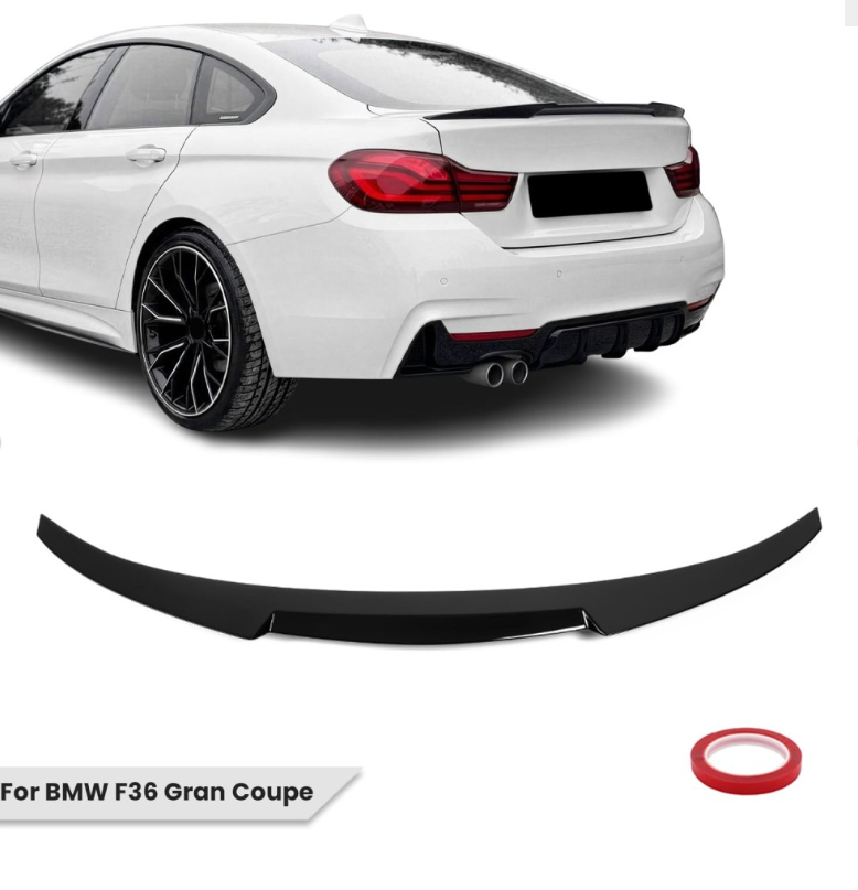 M4 Style vinge F36 Gran Coupe blank svart (14-20)