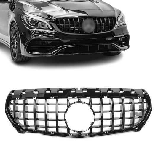 Grill Mercedes CLA C117 Blank svart (13-16)