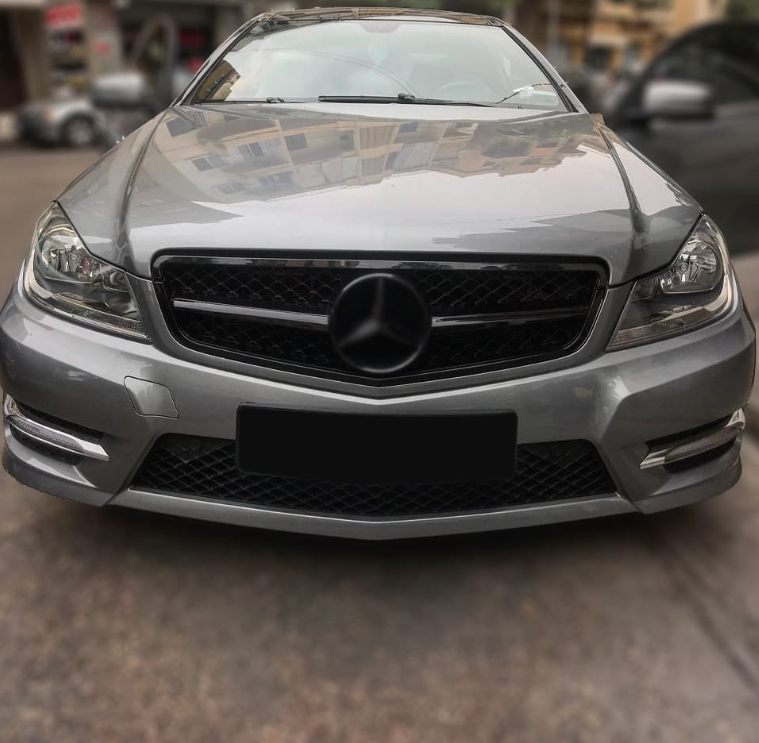 C63 style Grill Mercedes W204 / S204 / C204 Blank svart (07-14)