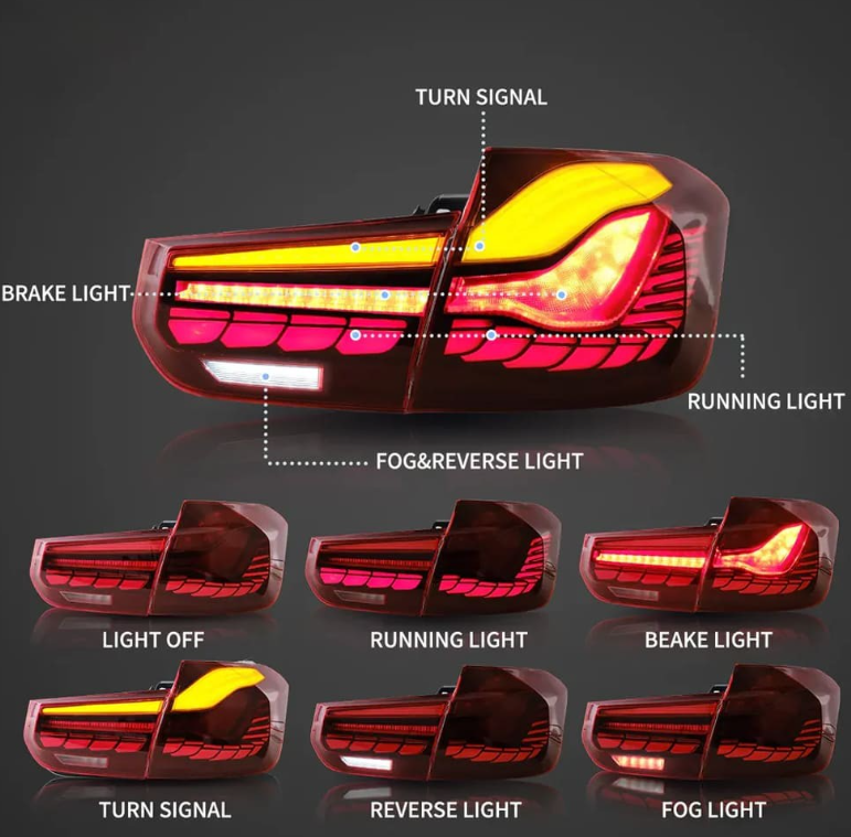 OLED GTS style bakljus för BMW F30 / F80 sedan (11-18)