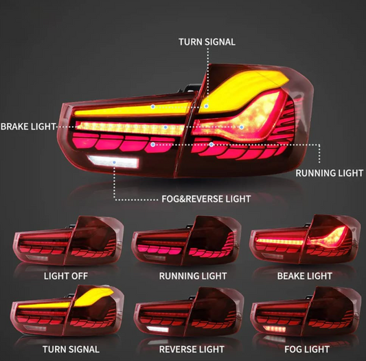 OLED GTS style bakljus för BMW F30 / F80 sedan (11-18)