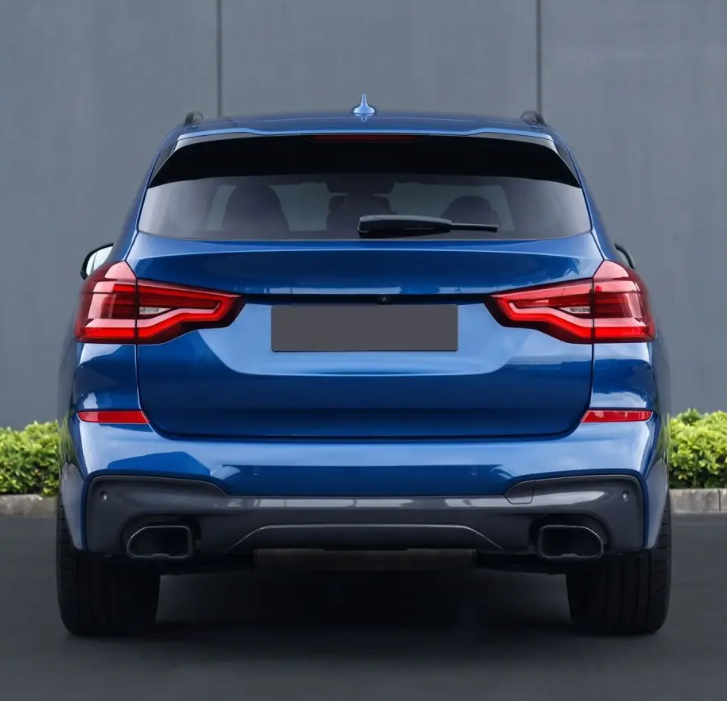 Avgasutblåsskydd / lister för BMW X3 G01 / X4 G02 PRE-LCI (18-21), blank svart